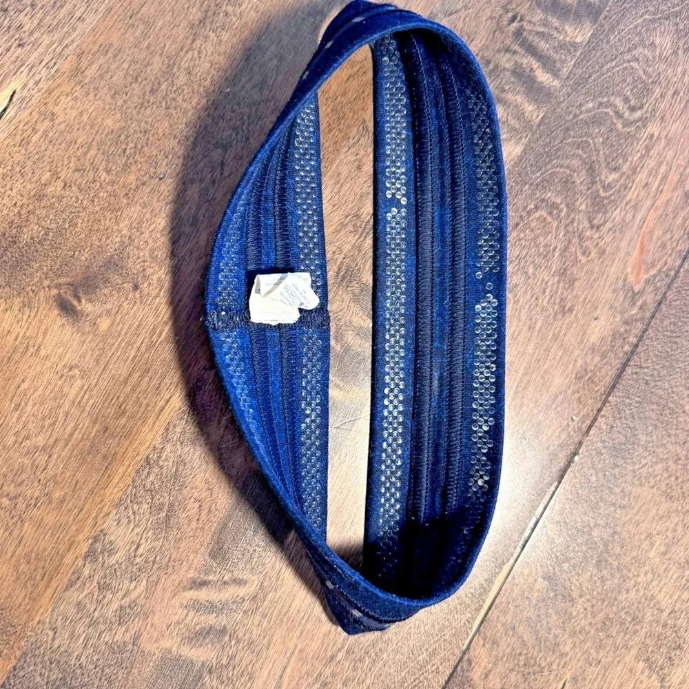 Lululemon‎ Sport Headband Blue Fly Away Tamer Logo